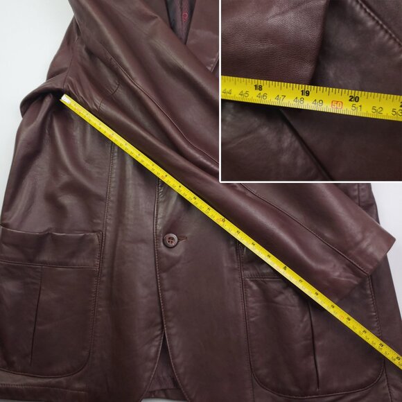 Georgetown Leather Design Remy Vintage Jacket Blazer Soft Supple Men's 46L - Picture 11 of 16
